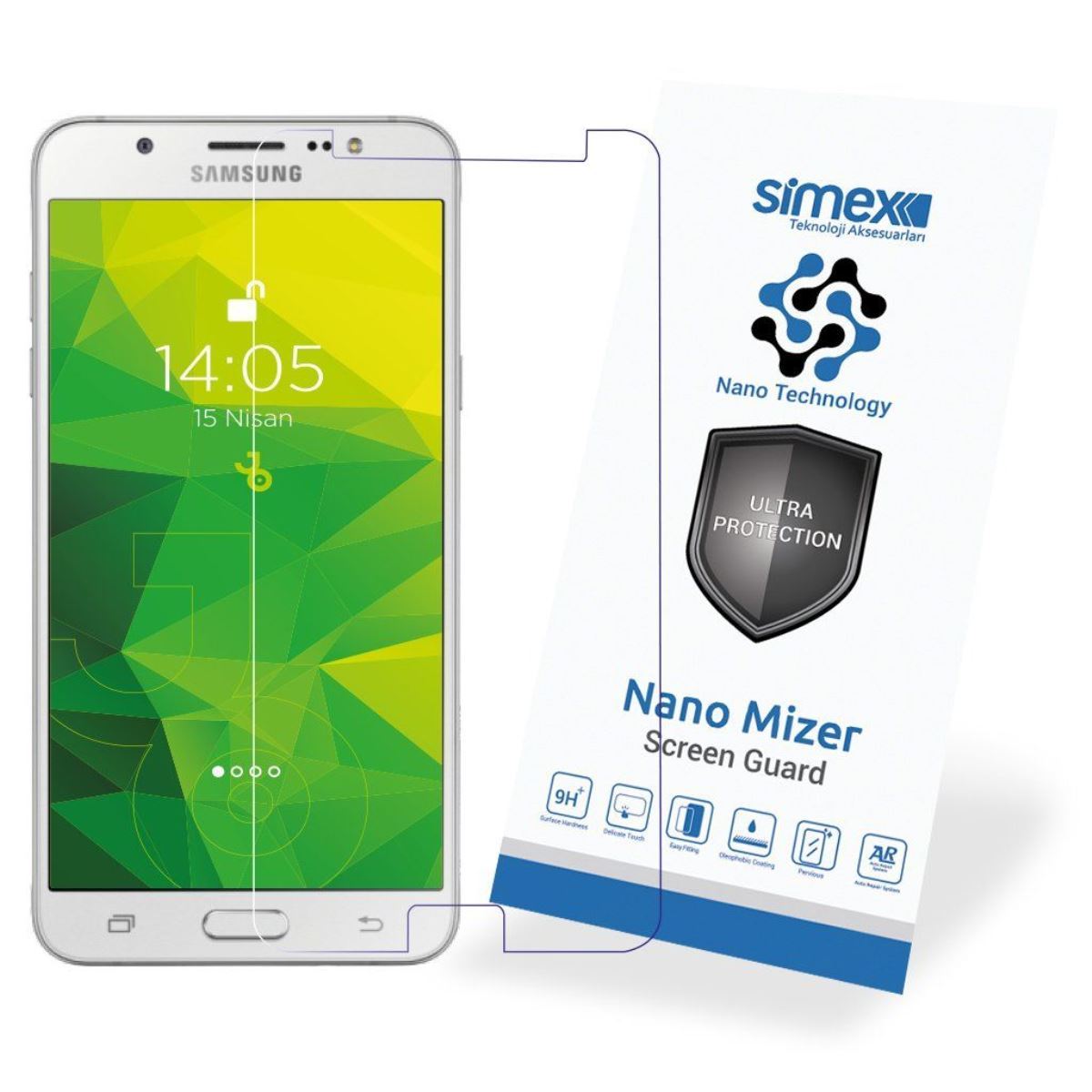 Simex Samsung J7 2016 CEK-110 Nano Mizer Screen Protector Seffaf - 1