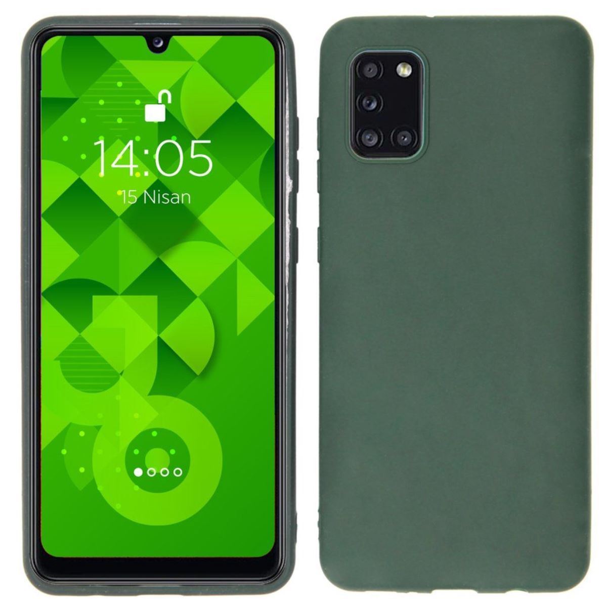 Jopus Samsung A31 JS-105 Tint   Silikon Kilif Haki Yesil - 1