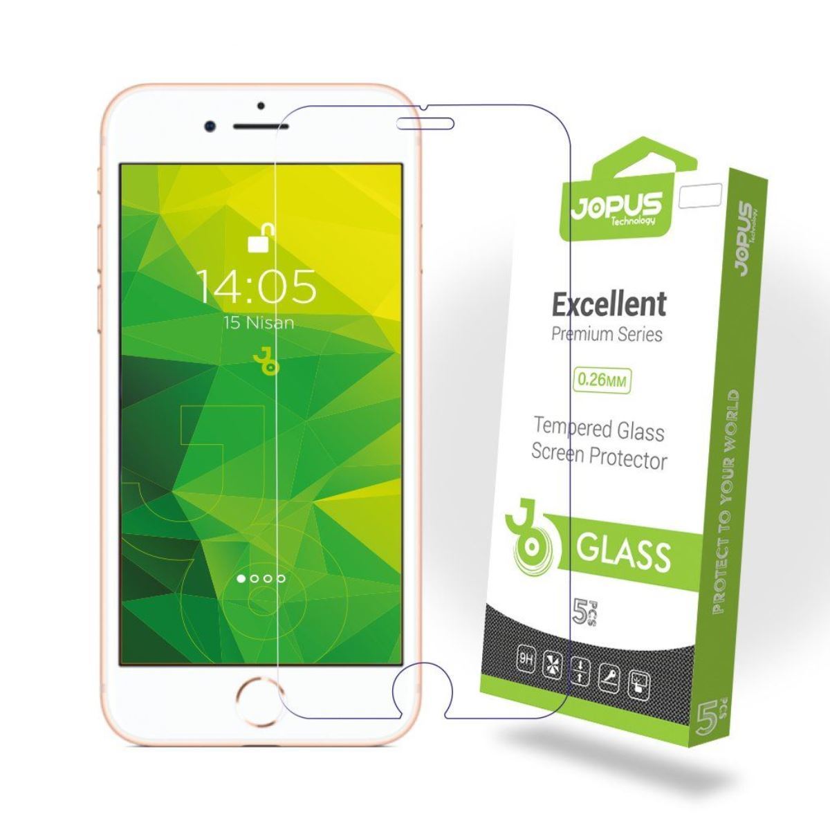 Jopus iPhone 7 / 8 / Se 2020 Cek-101 Screen Protector Seffaf - 1
