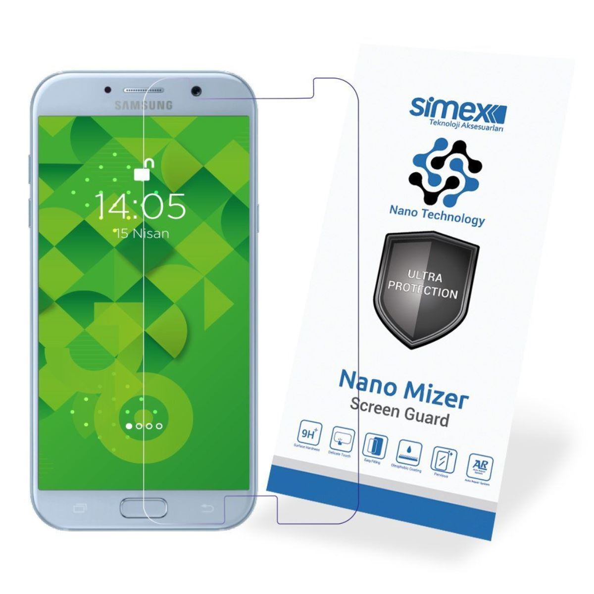 Simex Samsung A7 2017 CEK-110 Nano Mizer Screen Protector Seffaf - 1