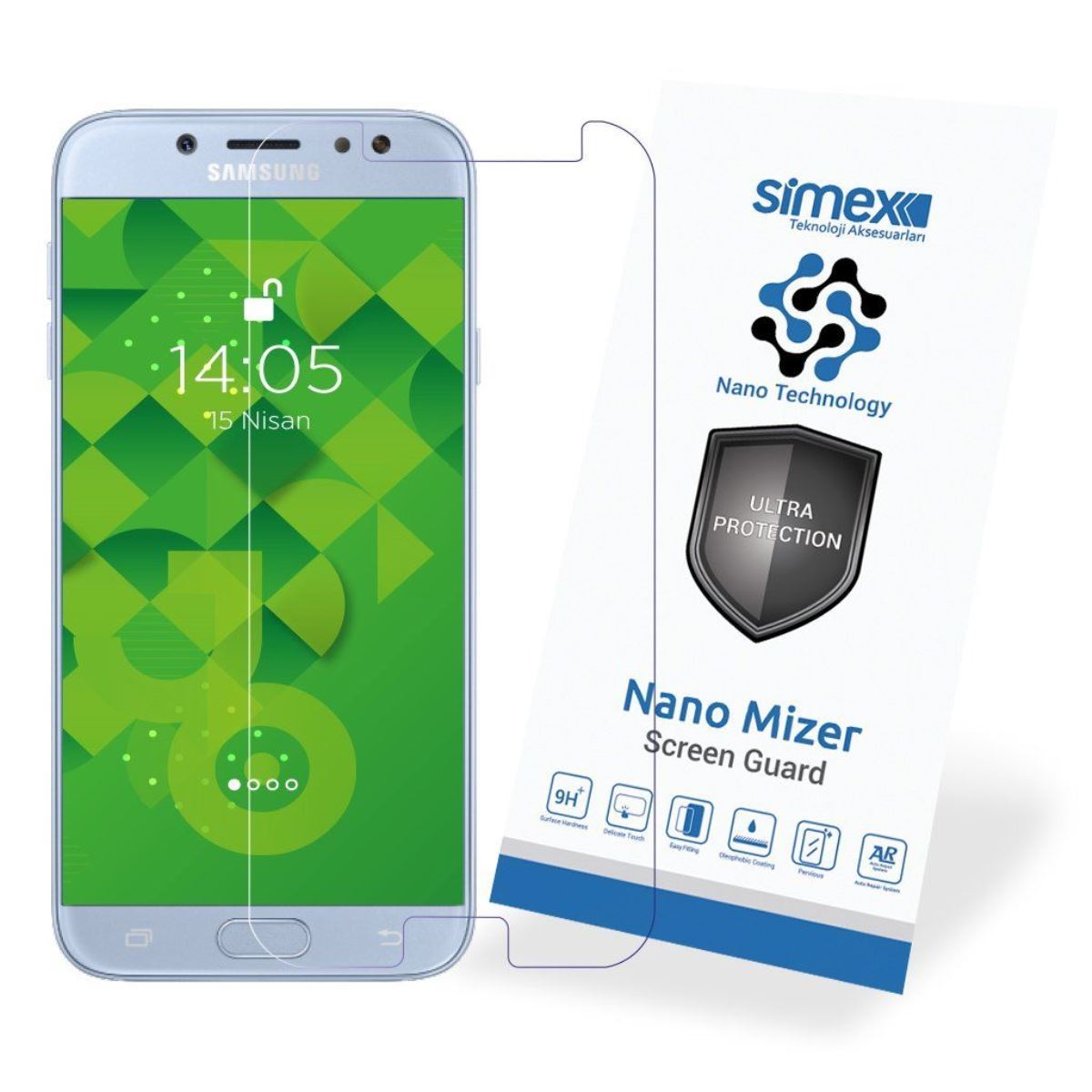 Simex Samsung J7 Pro CEK-110 Nano Mizer Screen Protector Seffaf - 1