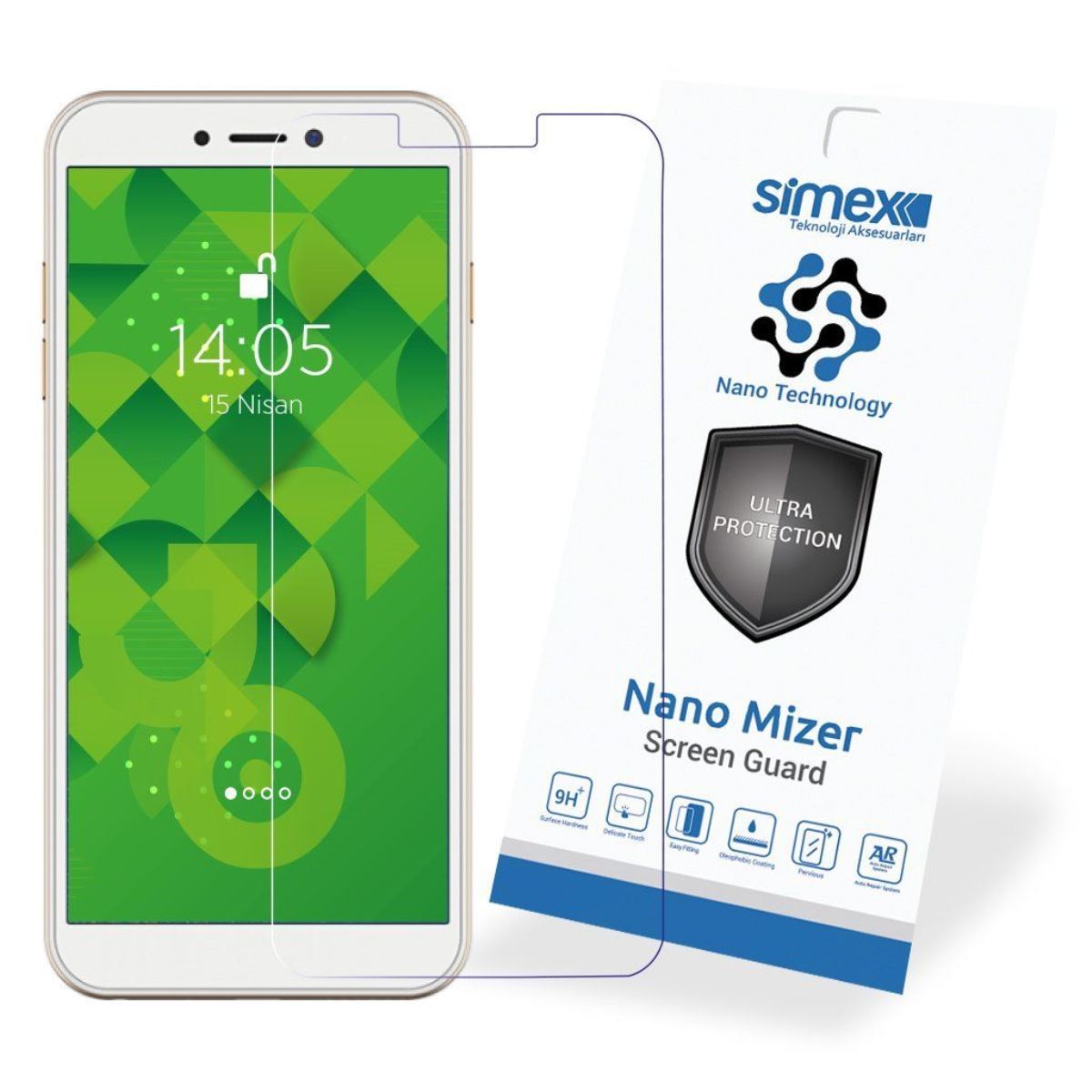 Simex General Mobile GM8 Go CEK-110 Nano Mizer Screen Protector Seffaf - 1