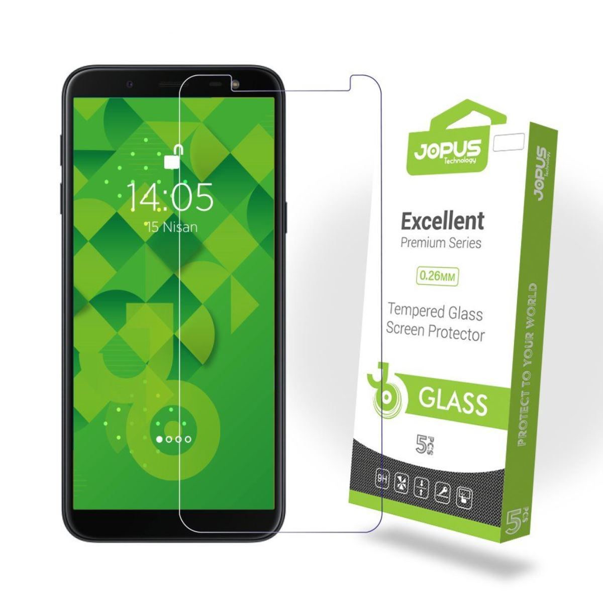 Jopus Samsung J6 Cek-101   Cam Ekran Koruyucu Seffaf - 1