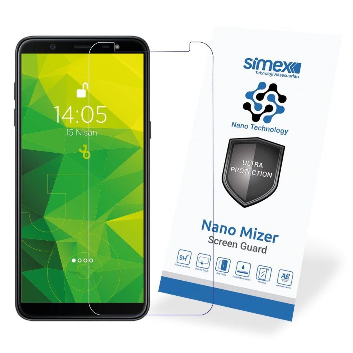 Simex Samsung J8 CEK-110 Nano Mizer Screen Protector Seffaf - 1