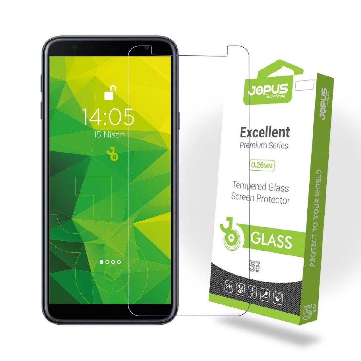 Jopus Samsung J4 Prime / J4 Plus Cek-101   Cam Ekran Koruyucu Seffaf - 1