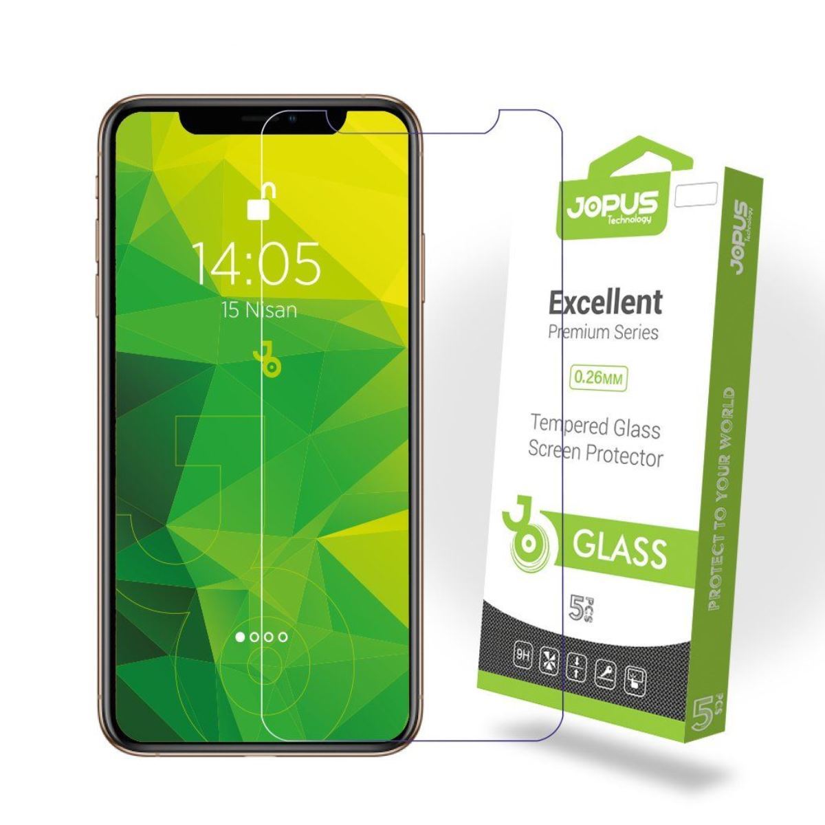 Jopus iPhone XS Max 6.5 Cek-101 Screen Protector Seffaf - 1