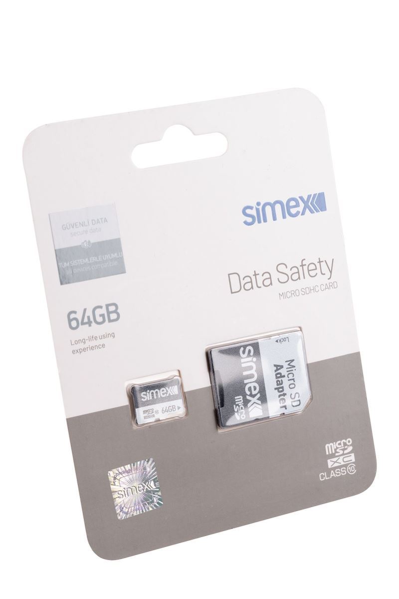 Simex SH-101 Data Safety    Micro SD 64GB Hafiza Karti SH-101 Data Safety - 1