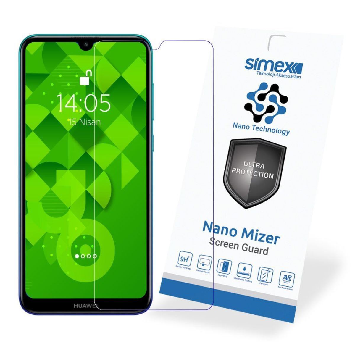 Simex Huawei Y7 2019 CEK-110 Nano Mizer Screen Protector Seffaf - 1