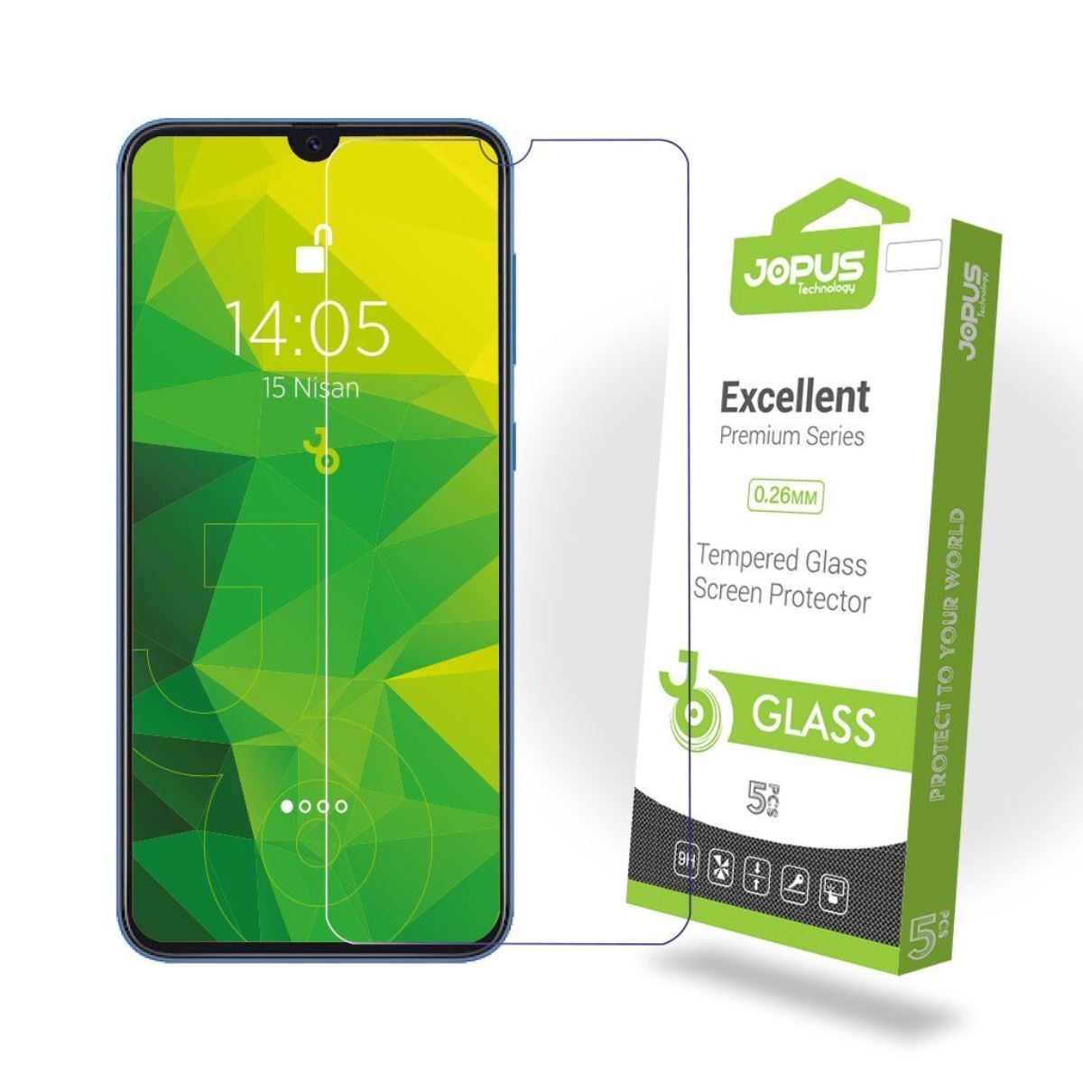 Jopus Samsung A30 / A30s Cek-101   Cam Ekran Koruyucu Seffaf - 1