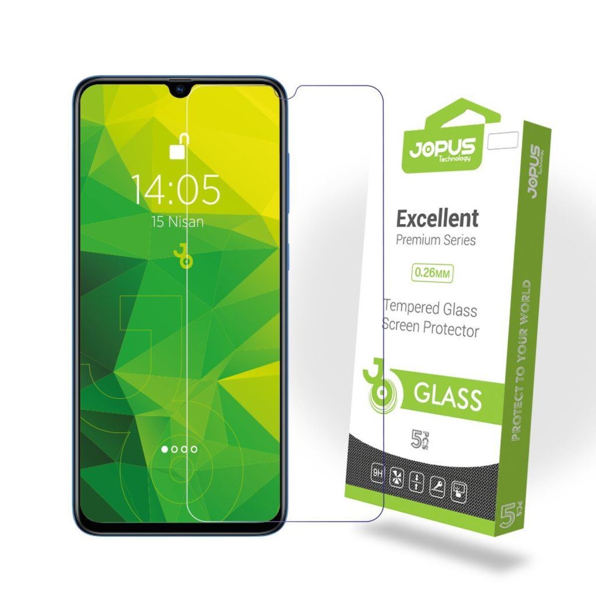 Jopus Samsung A70 Cek-101   Cam Ekran Koruyucu Seffaf - 1