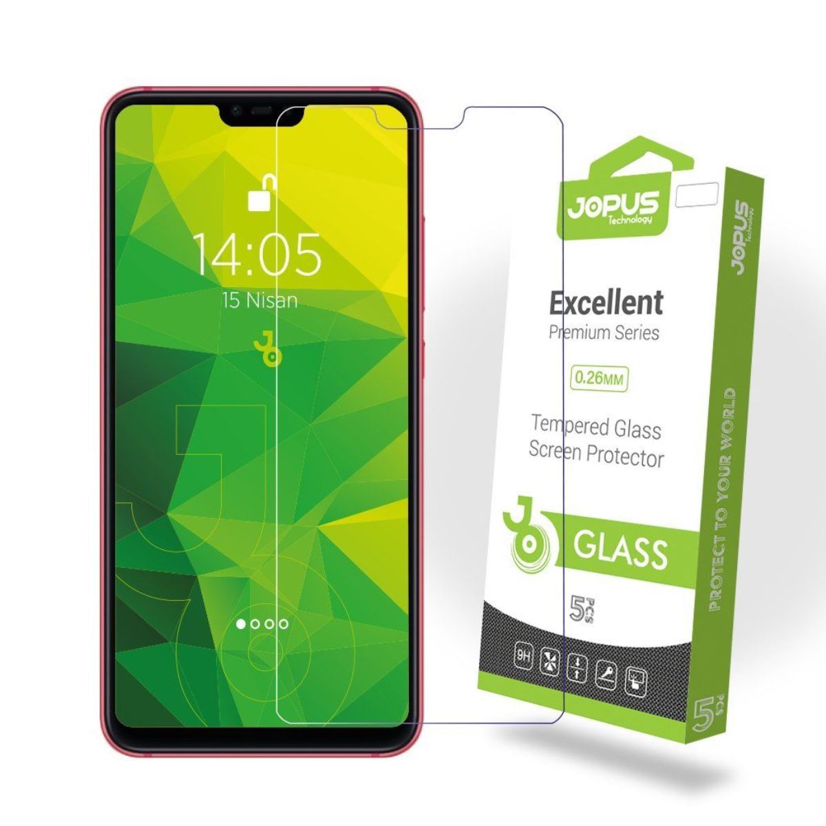 Jopus Xiaomi Mi 8 Lite Cek-101   Cam Ekran Koruyucu Seffaf - 1