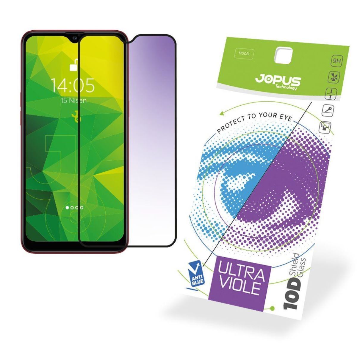 Jopus Samsung A10 CEK-122 Ultra Viole 10D Screen Protector Siyah - 1