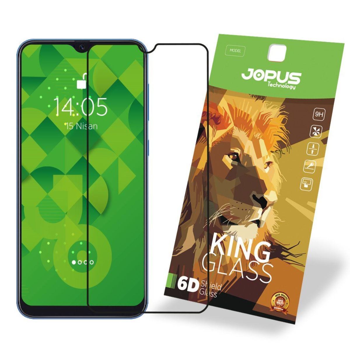 Jopus Samsung A20 CEK-124 King 6D  Cam Ekran Koruyucu Siyah - 1