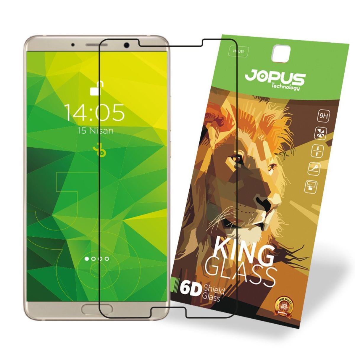 Jopus Huawei Mate 10 Lite CEK-124 King 6D Screen Protector Siyah - 1