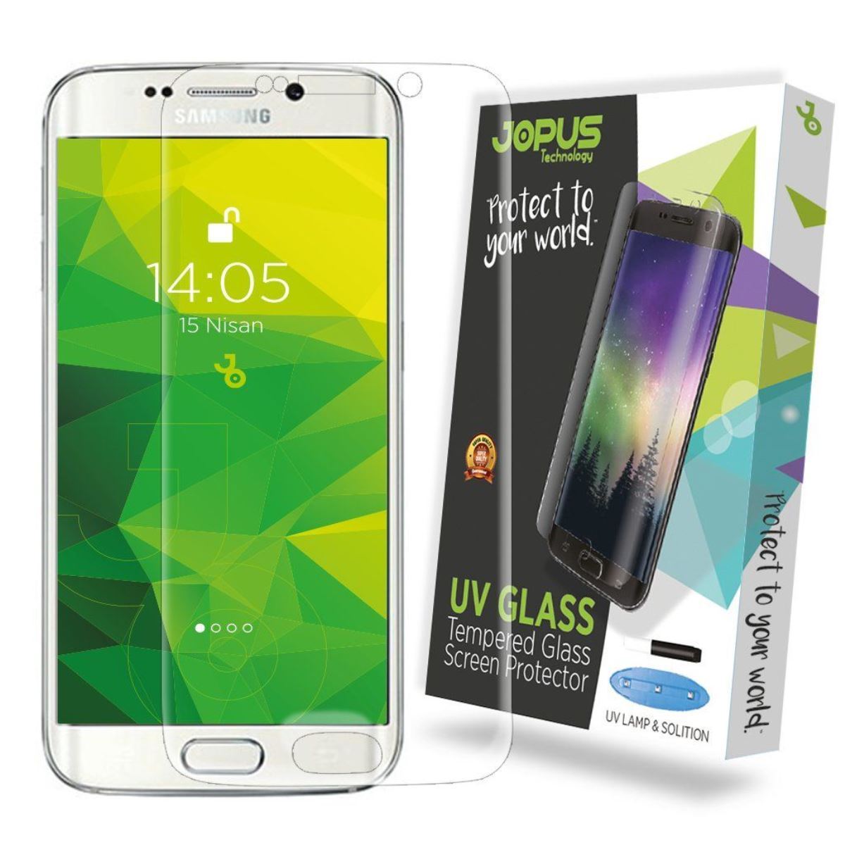 Jopus Samsung S6 Edge CEK-125 UV Screen Protector Seffaf - 1