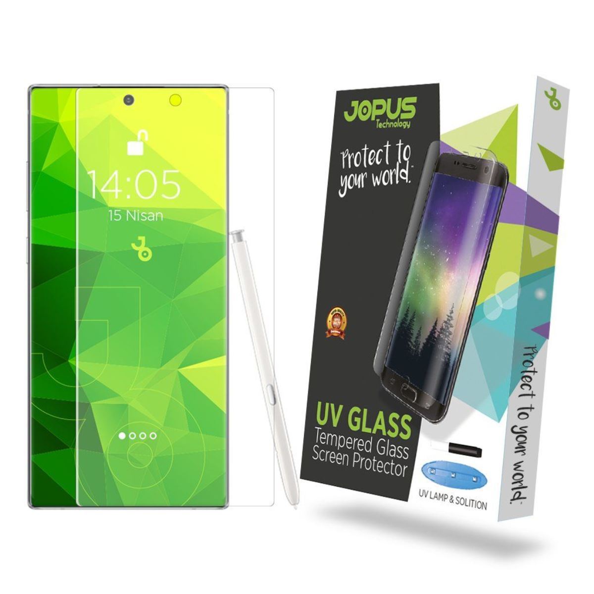 Jopus Samsung Note10 Plus CEK-125 UV  Cam Ekran Koruyucu Seffaf - 1