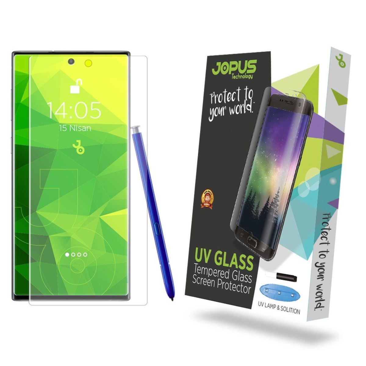 Jopus Samsung Note10 CEK-125 UV  Cam Ekran Koruyucu Seffaf - 1