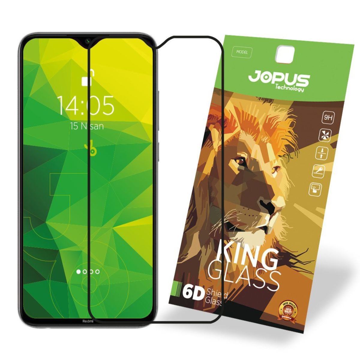 Jopus Xiaomi Redmi Note8 CEK-124 King 6D Screen Protector Siyah - 1