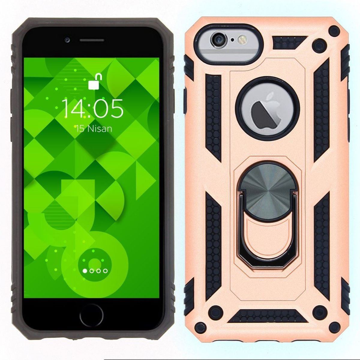 Jopus iPhone 6G JS-225 Zirh Phone Case Rose - 1