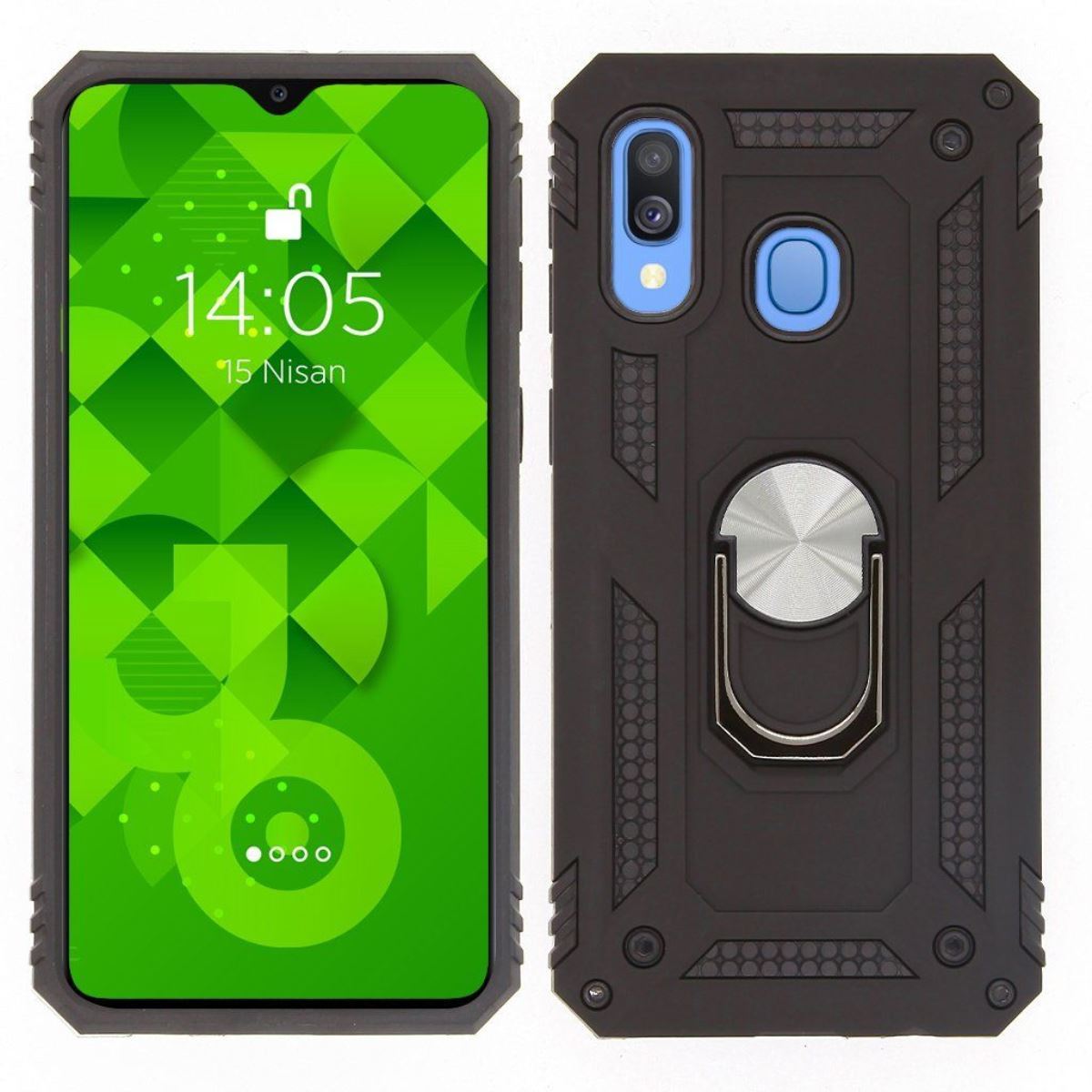 Jopus Samsung A40 JS-225 Zirh Phone Case Siyah - 1