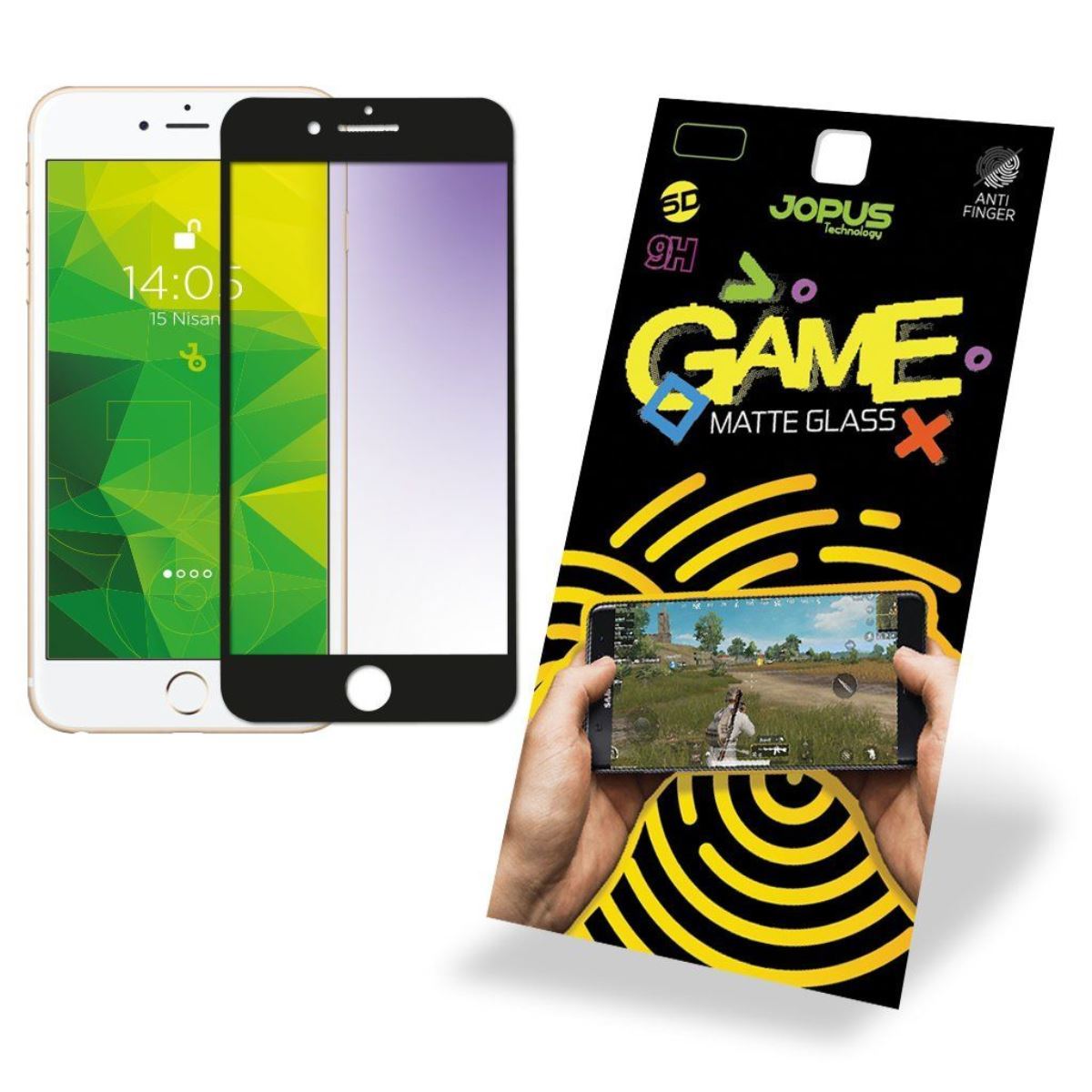 Jopus iPhone 6G Plus CEK-127 Game Screen Protector Siyah - 1