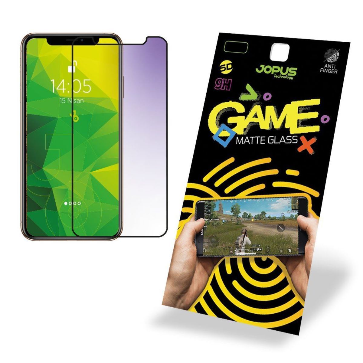 Jopus iPhone XS Max CEK-127 Game Screen Protector Siyah - 1