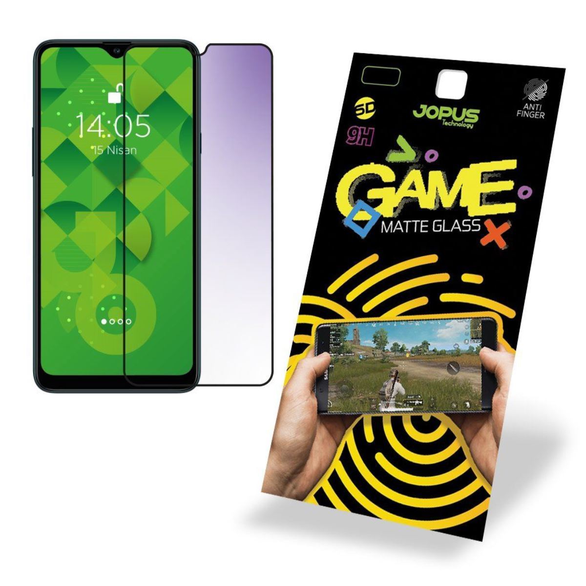 Jopus Samsung A20s CEK-127 Game   Cam Ekran Koruyucu Siyah - 1