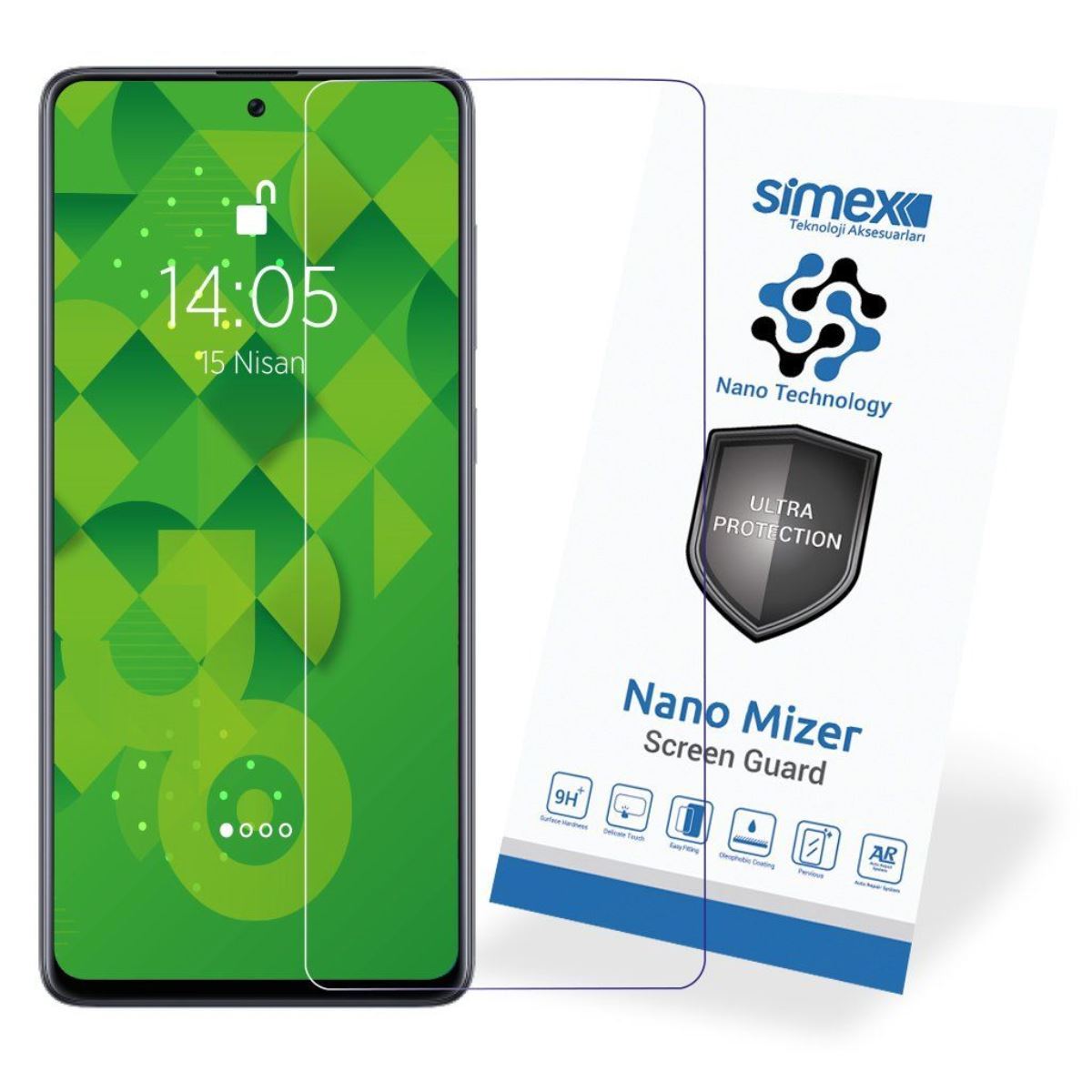Simex Samsung A71 CEK-110 Nano Mizer   Ekran Koruyucu Seffaf - 1