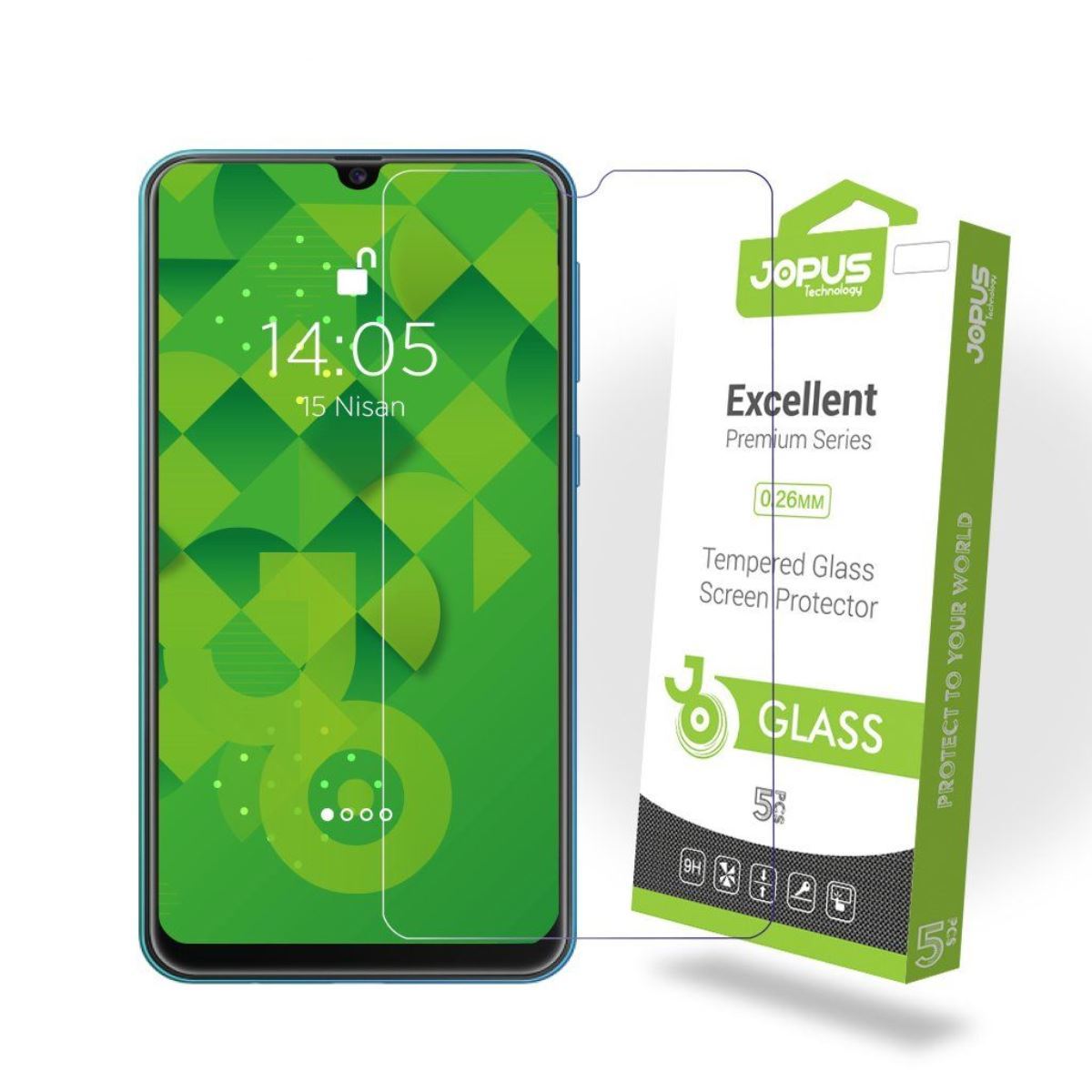Jopus Samsung M30s Cek-101   Cam Ekran Koruyucu Seffaf - 1