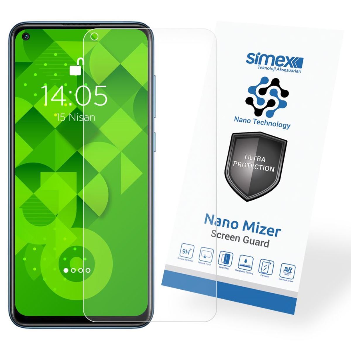 Simex Xiaomi Redmi Note9 CEK-110 Nano Mizer Screen Protector Seffaf - 1