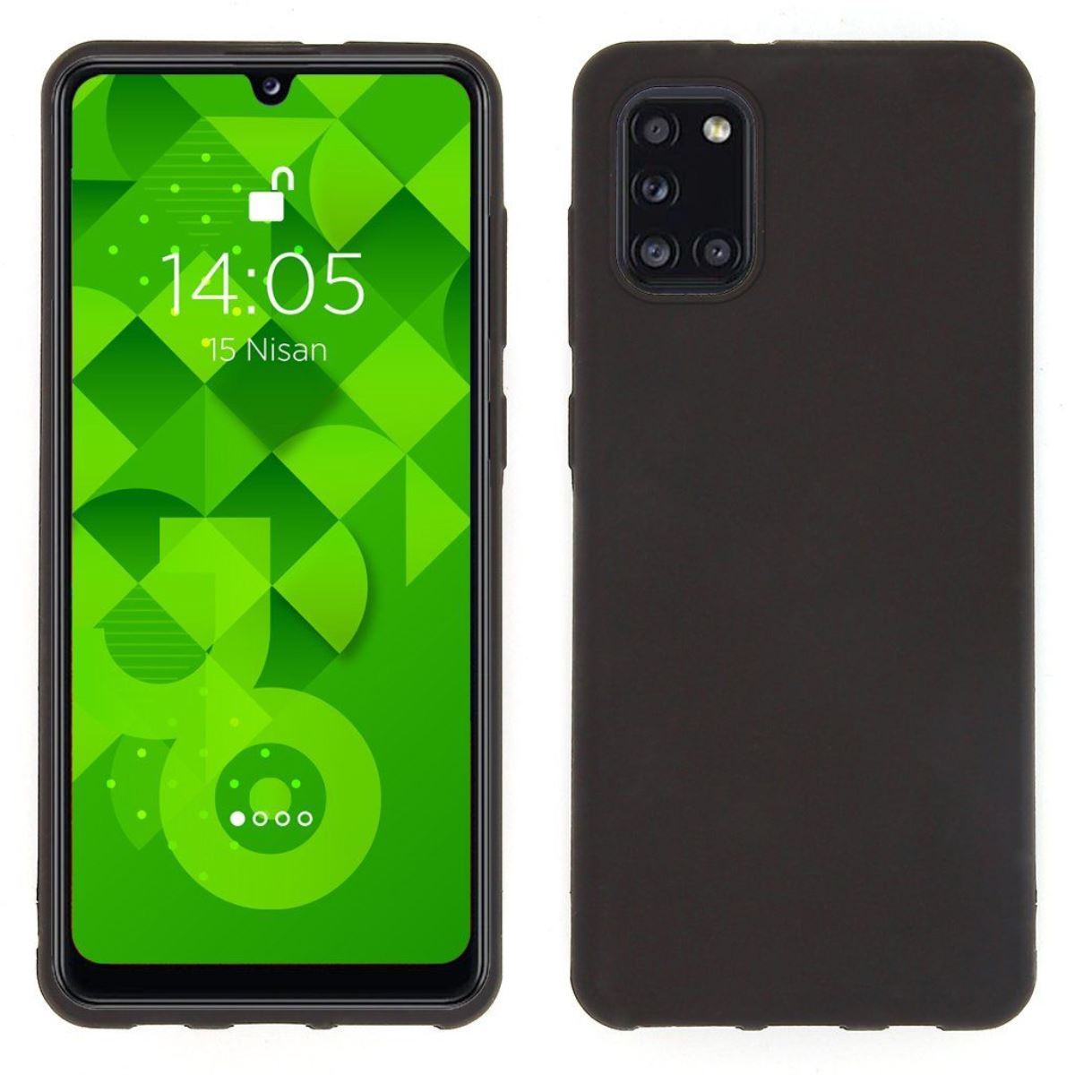 Jopus Samsung A31 JS-107 Ruber Phone Case Siyah - 1