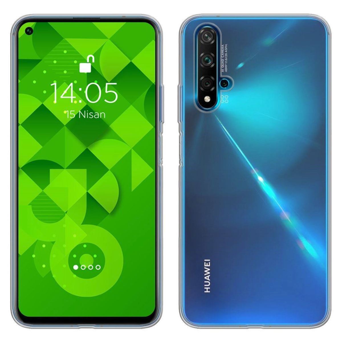 Jopus Huawei Nova 5T JS-238 Plug Phone Case Seffaf - 1