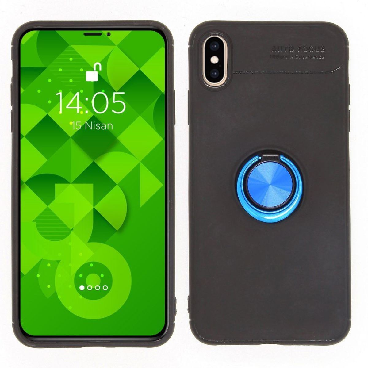 Jopus iPhone XS Max JS-236 Slim Ring Phone Case Mavi - 1