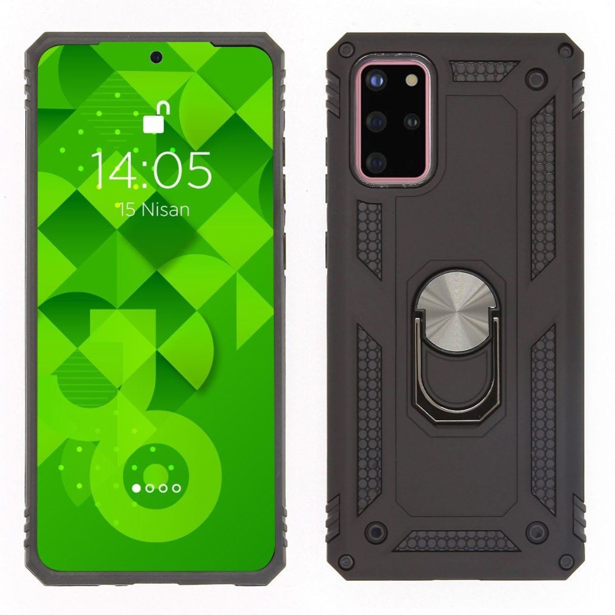 Jopus Samsung S20 Plus JS-225 Zirh   Silikon Kilif Siyah - 1