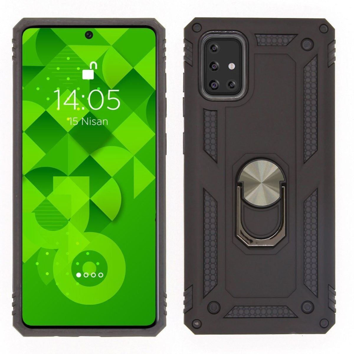 Jopus Samsung A71 JS-225 Zirh Phone Case Siyah - 1