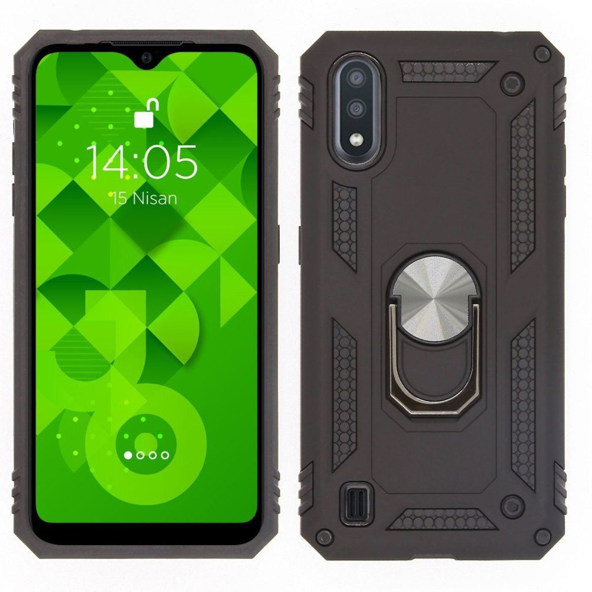 Jopus Samsung A01 JS-225 Zirh Phone Case Siyah - 1