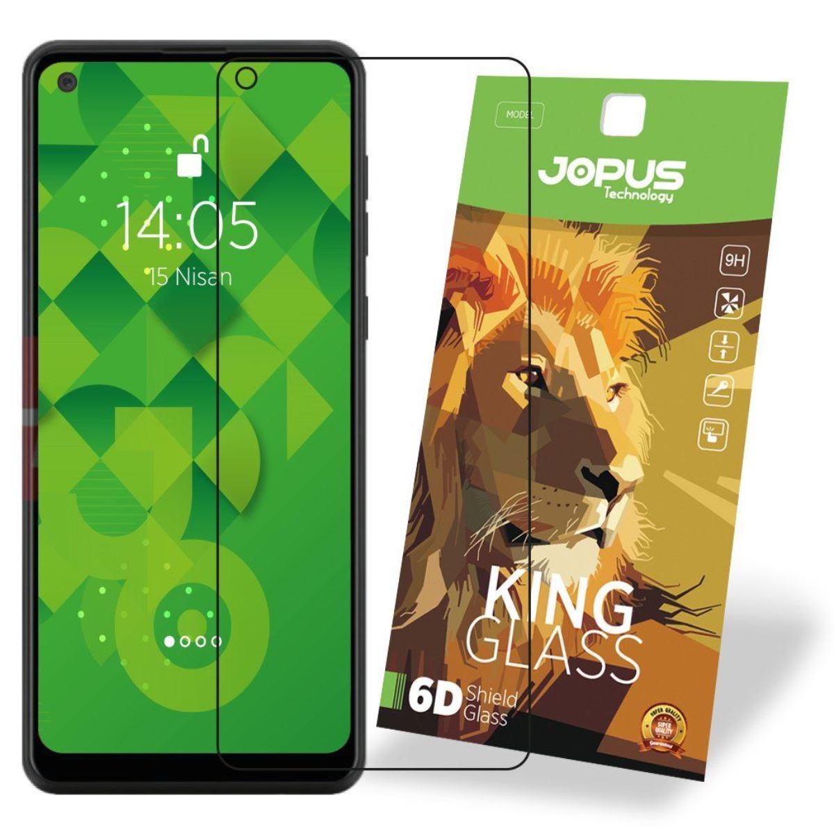 Jopus Samsung A21 CEK-124 King 6D Screen Protector Siyah - 1