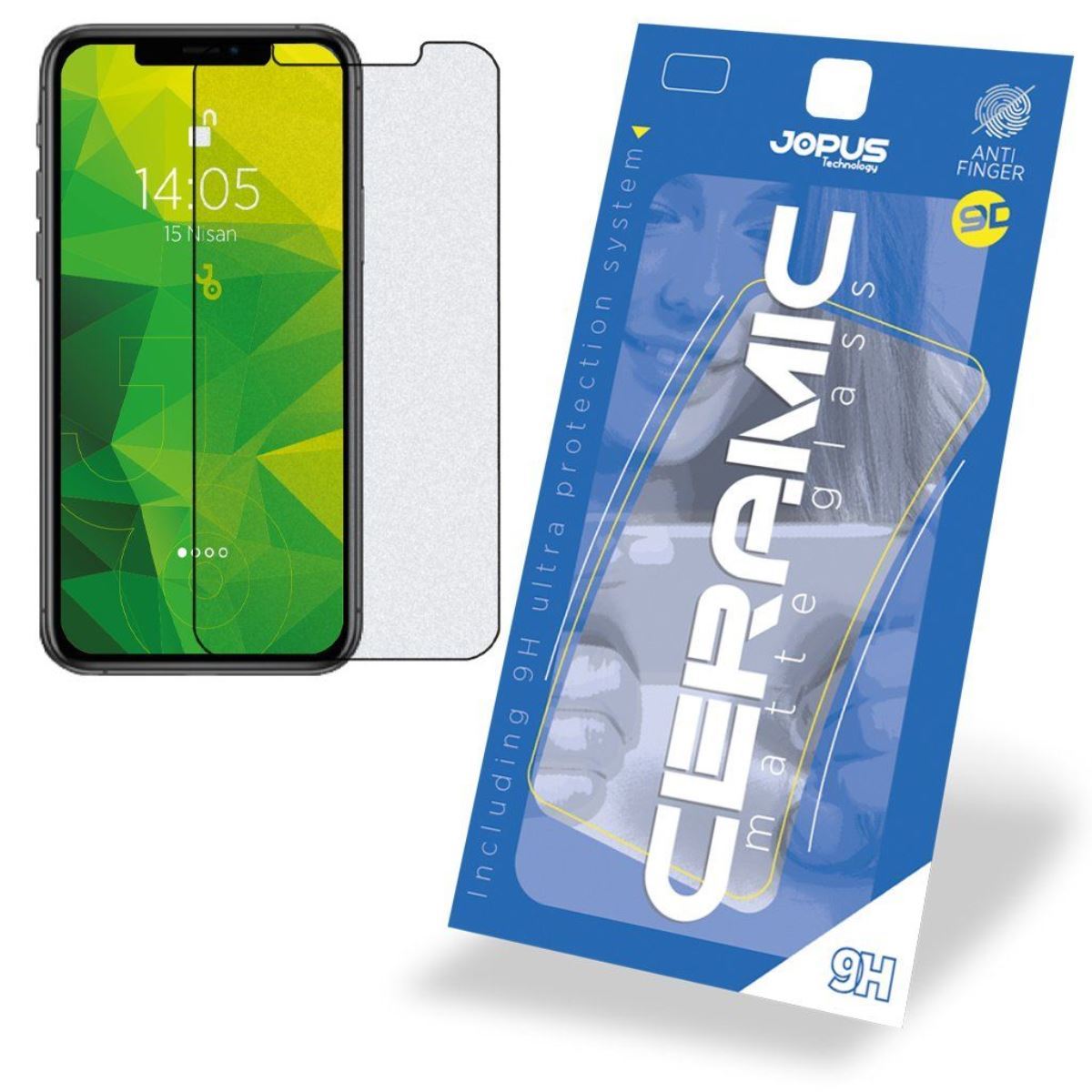 Jopus iPhone 11 Pro / XS Cek-128 Ceramic Matte Screen Protector Siyah - 1