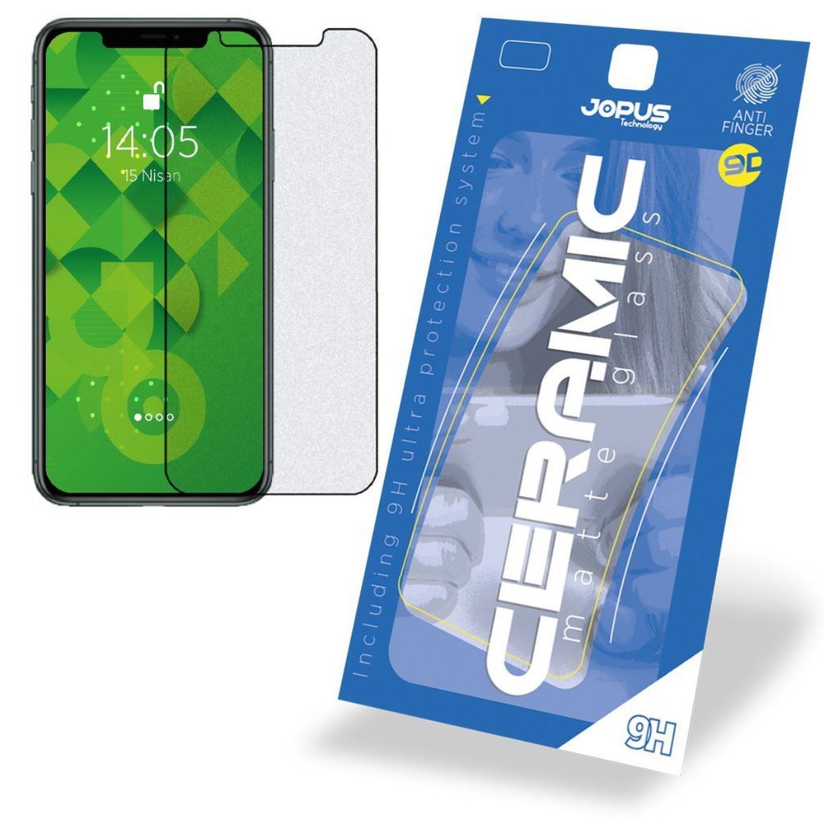 Jopus iPhone 11 Pro Max / XS Max CEK-128 Ceramic   Ekran Koruyucu Siyah - 1