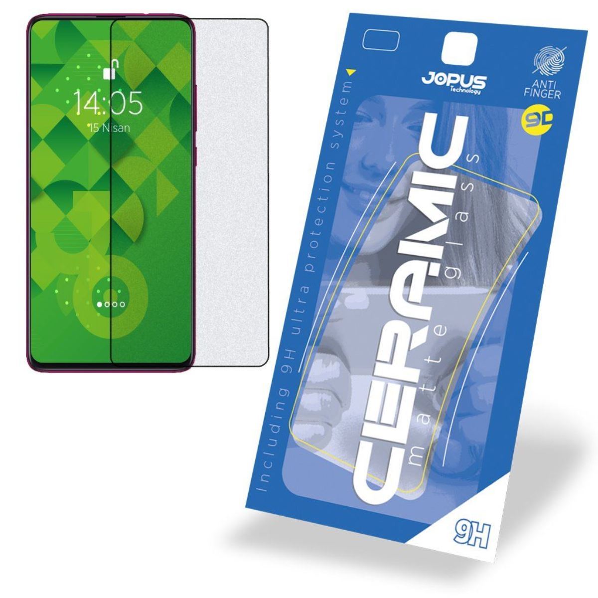 Jopus Xiaomi Mi 9T Cek-128 Ceramic Matte Screen Protector Siyah - 1