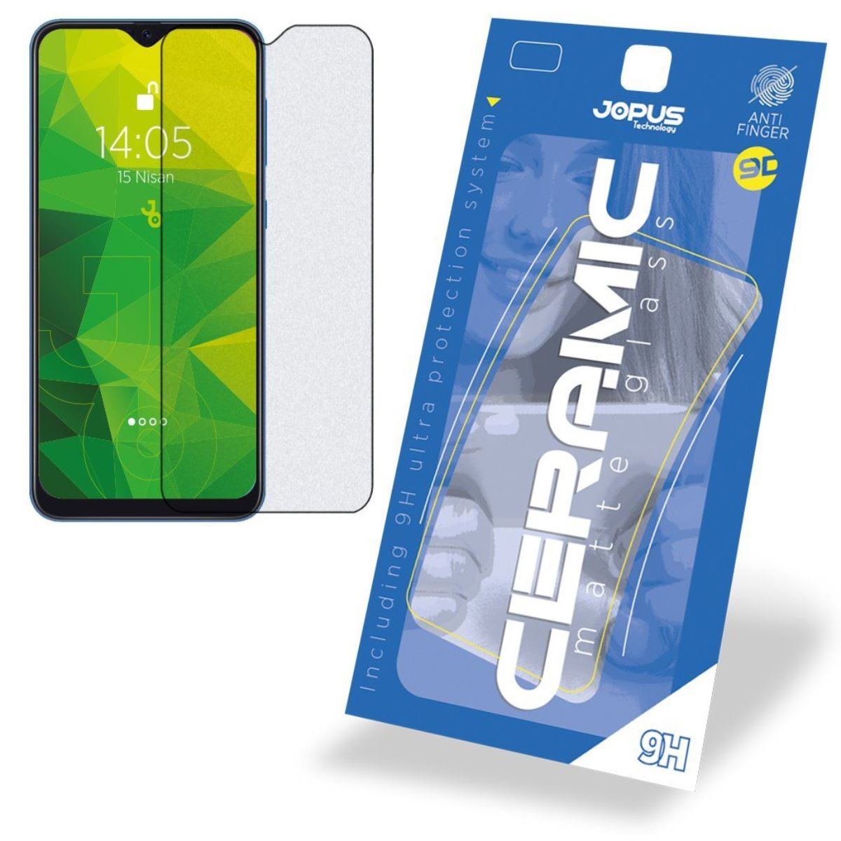 Jopus Samsung A30 / A50 CEK-128 Ceramic   Ekran Koruyucu Siyah - 1