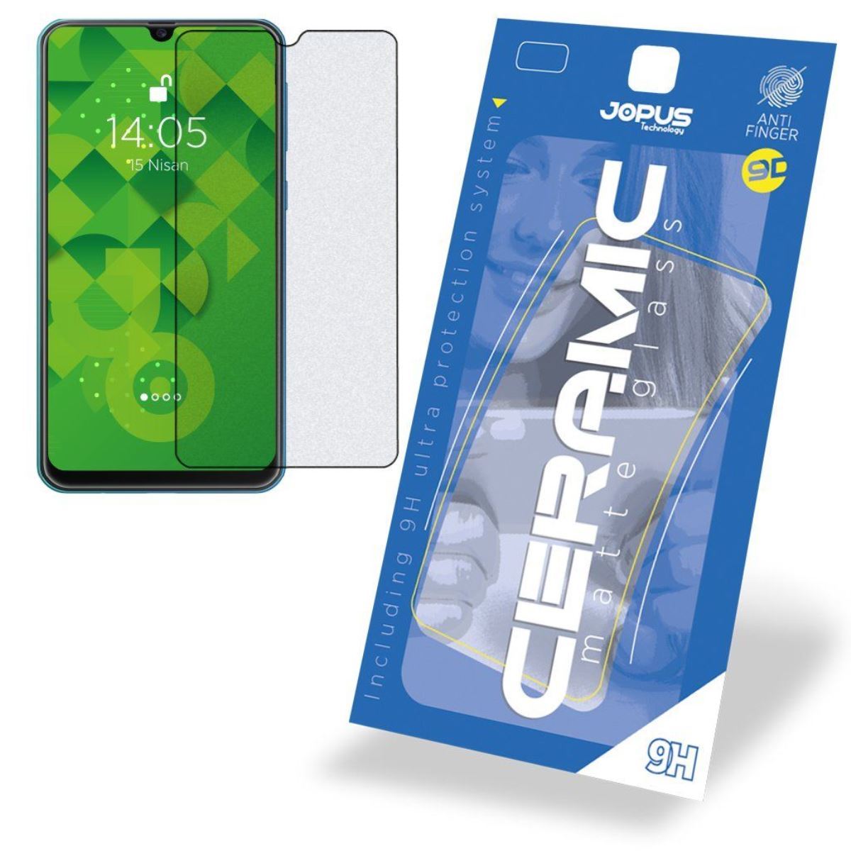 Jopus Samsung M30s CEK-128 Ceramic   Ekran Koruyucu Siyah - 1