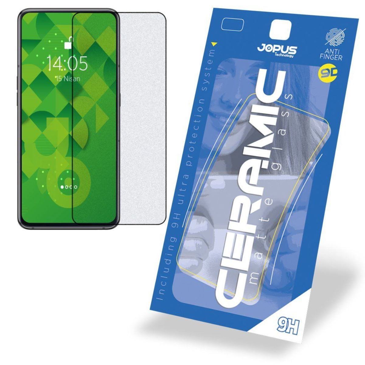 Jopus Samsung A80 CEK-128 Ceramic   Ekran Koruyucu Siyah - 1