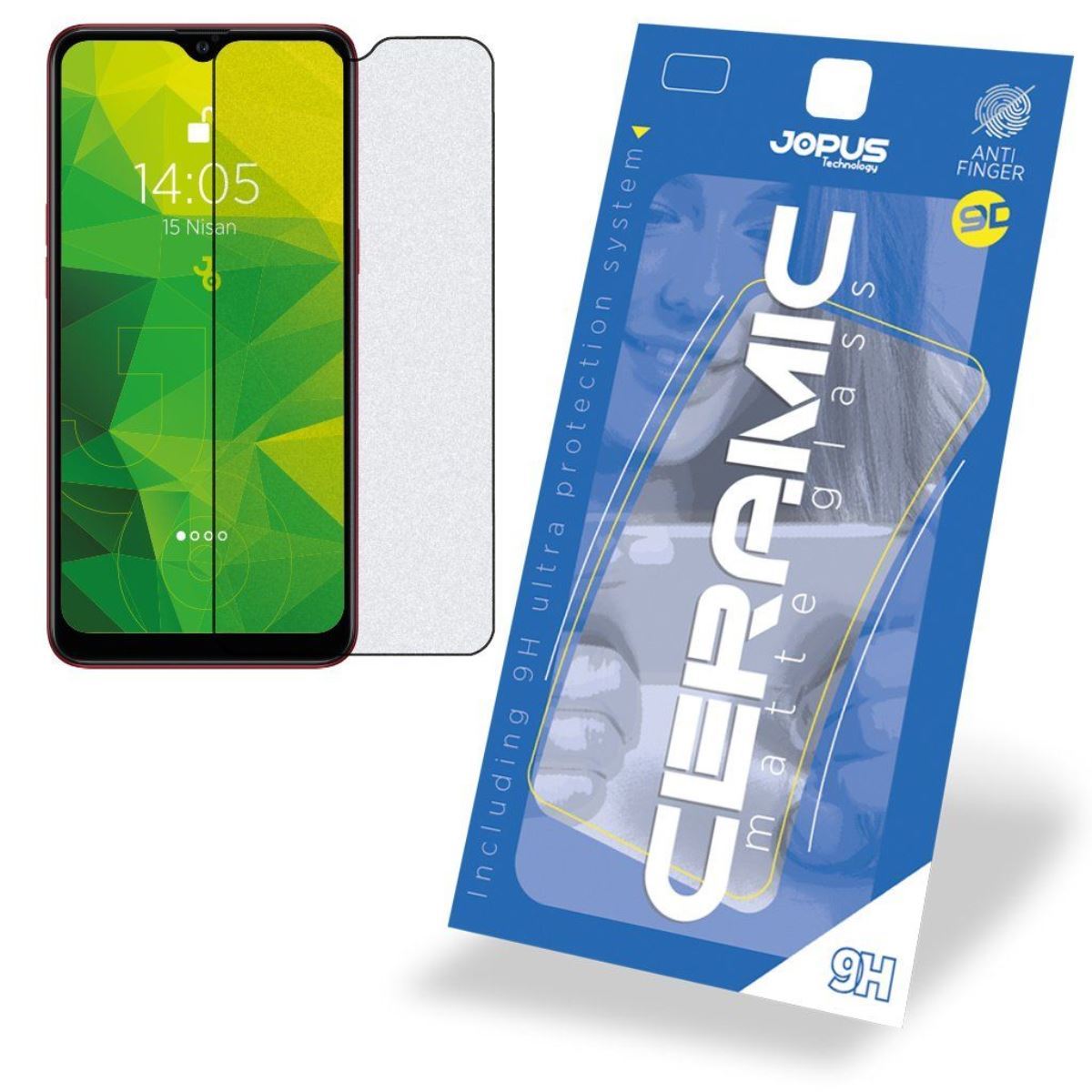 Jopus Samsung A10s CEK-128 Ceramic   Ekran Koruyucu Siyah - 1