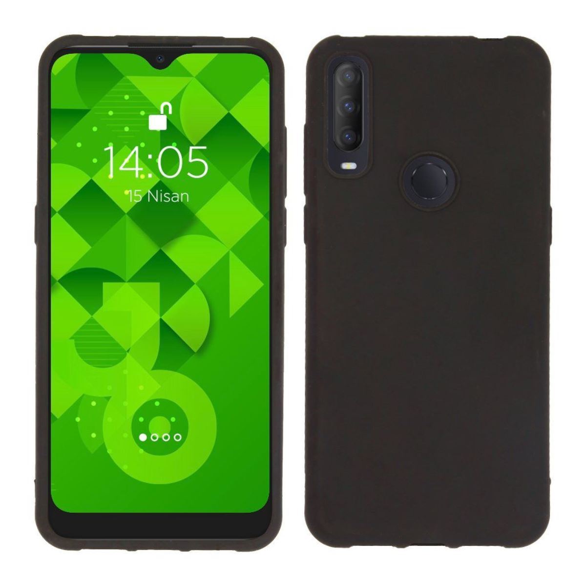 Jopus Alcatel 1s 2020 JS-107 Ruber   Silikon Kilif Siyah - 1