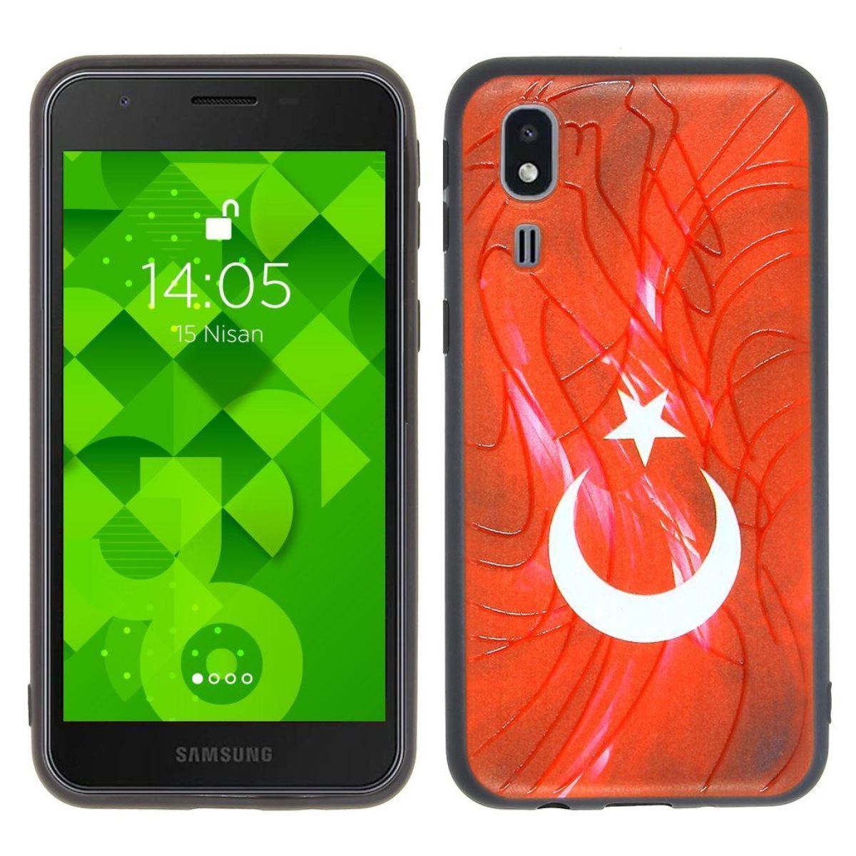 Jopus Samsung A2 Core JS-242 Flag Phone Case Kirmizi - 1