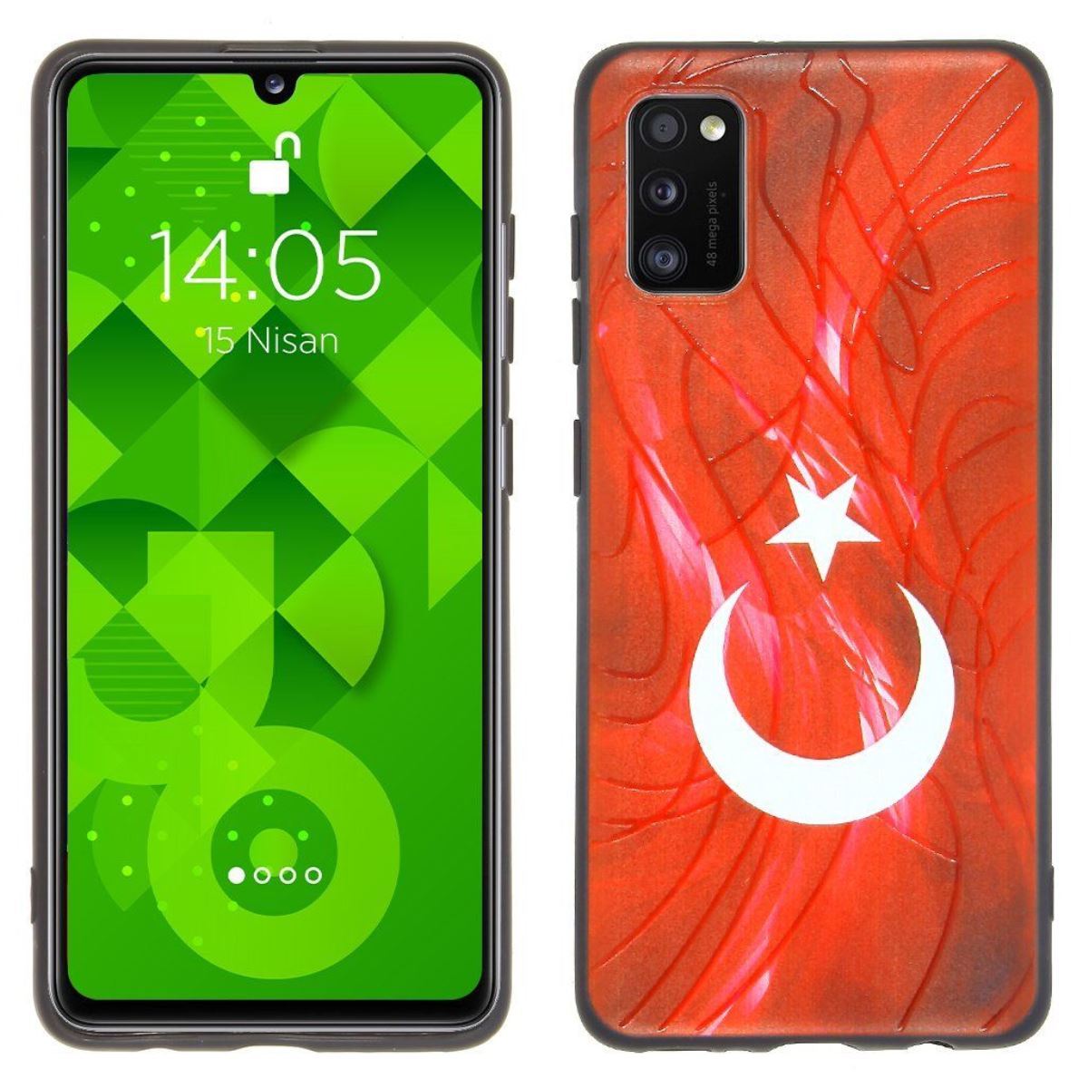 Jopus Samsung A41 JS-242 Flag   Silikon Kilif Kirmizi - 1