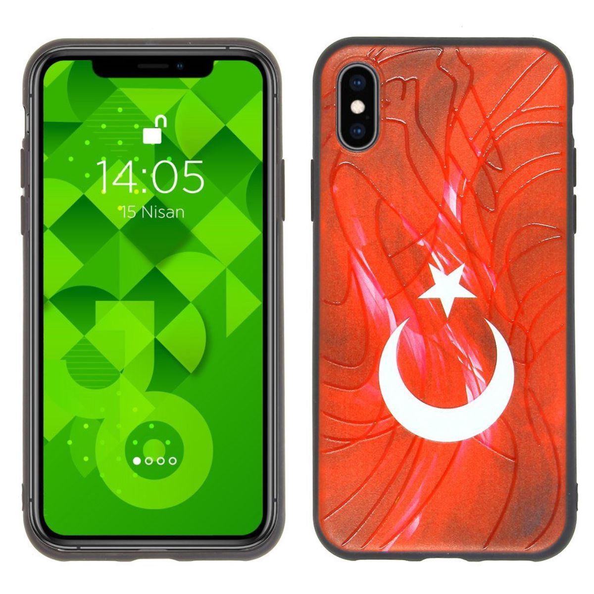 Jopus iPhone X / XS JS-242 Flag Phone Case Kirmizi - 1