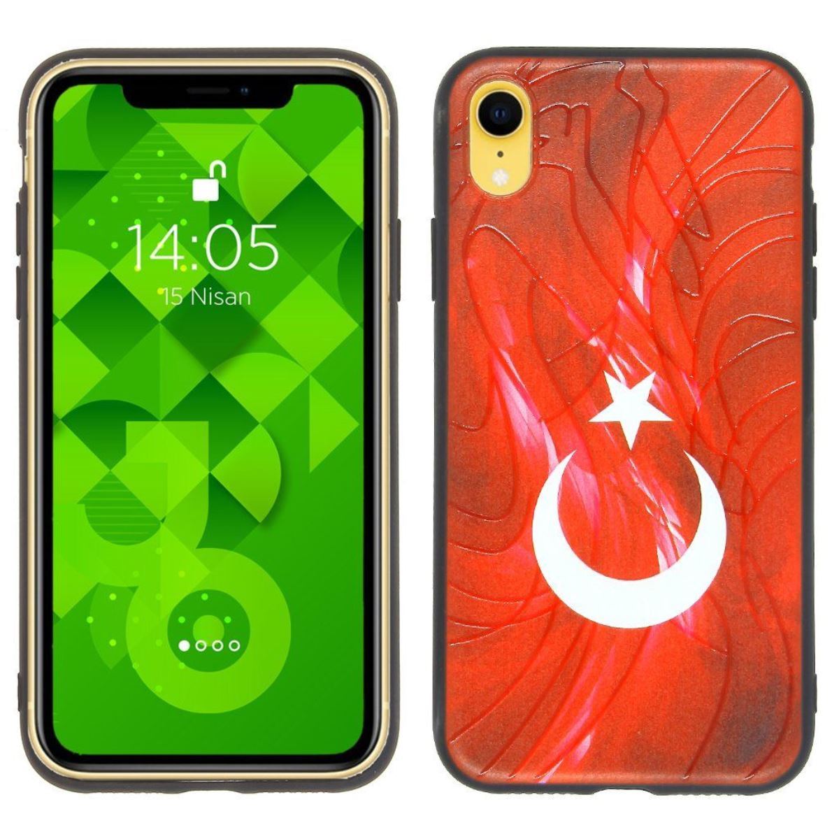 Jopus iPhone XR JS-242 Flag   Silikon Kilif Kirmizi - 1