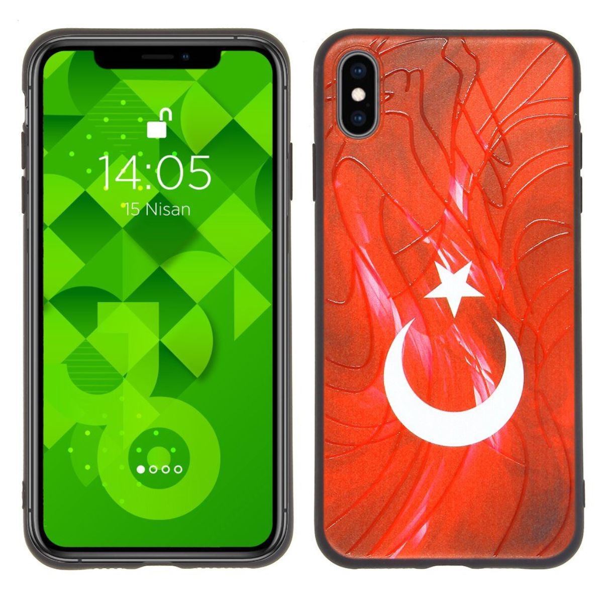 Jopus iPhone XS Max JS-242 Flag Phone Case Kirmizi - 1